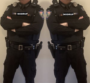 Nodrup Officer Standing Guard